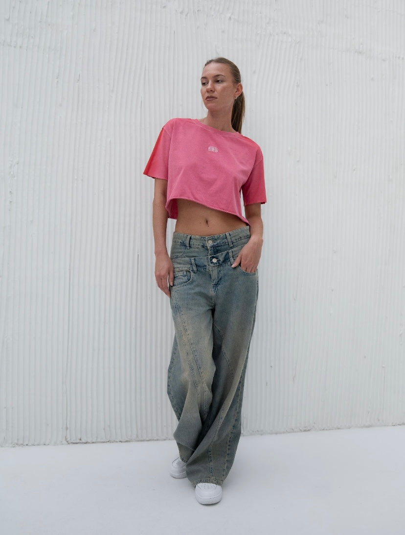 DOUBLE DENIM WASHED EFFECT