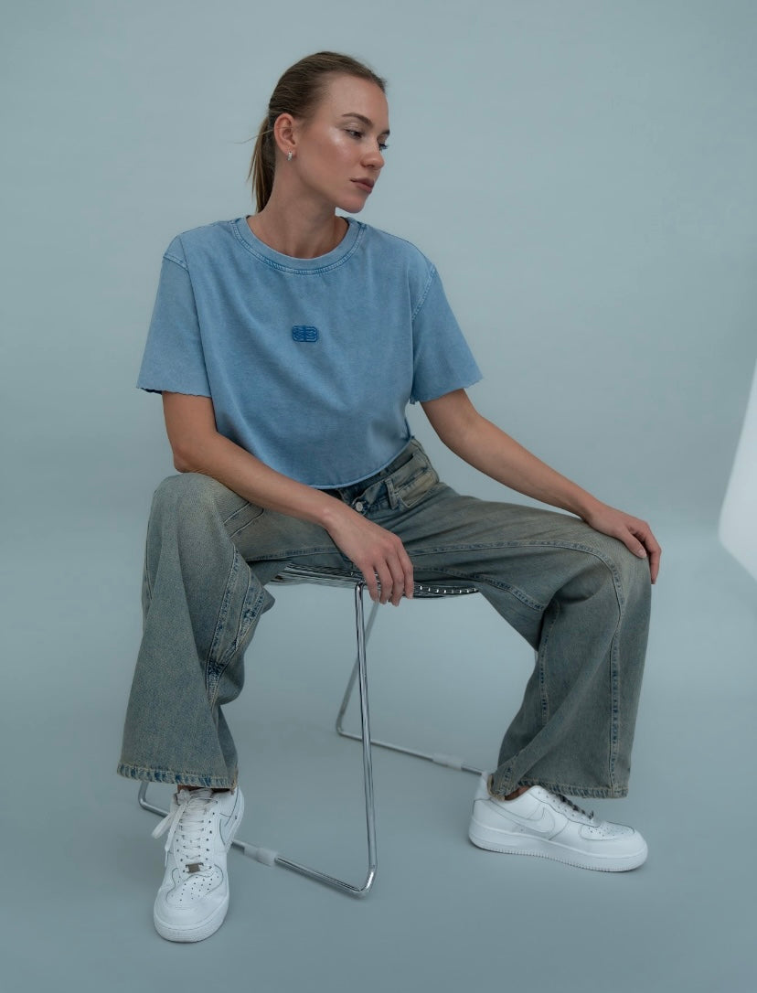 DOUBLE DENIM WASHED EFFECT