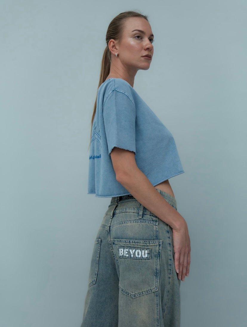 DOUBLE DENIM WASHED EFFECT