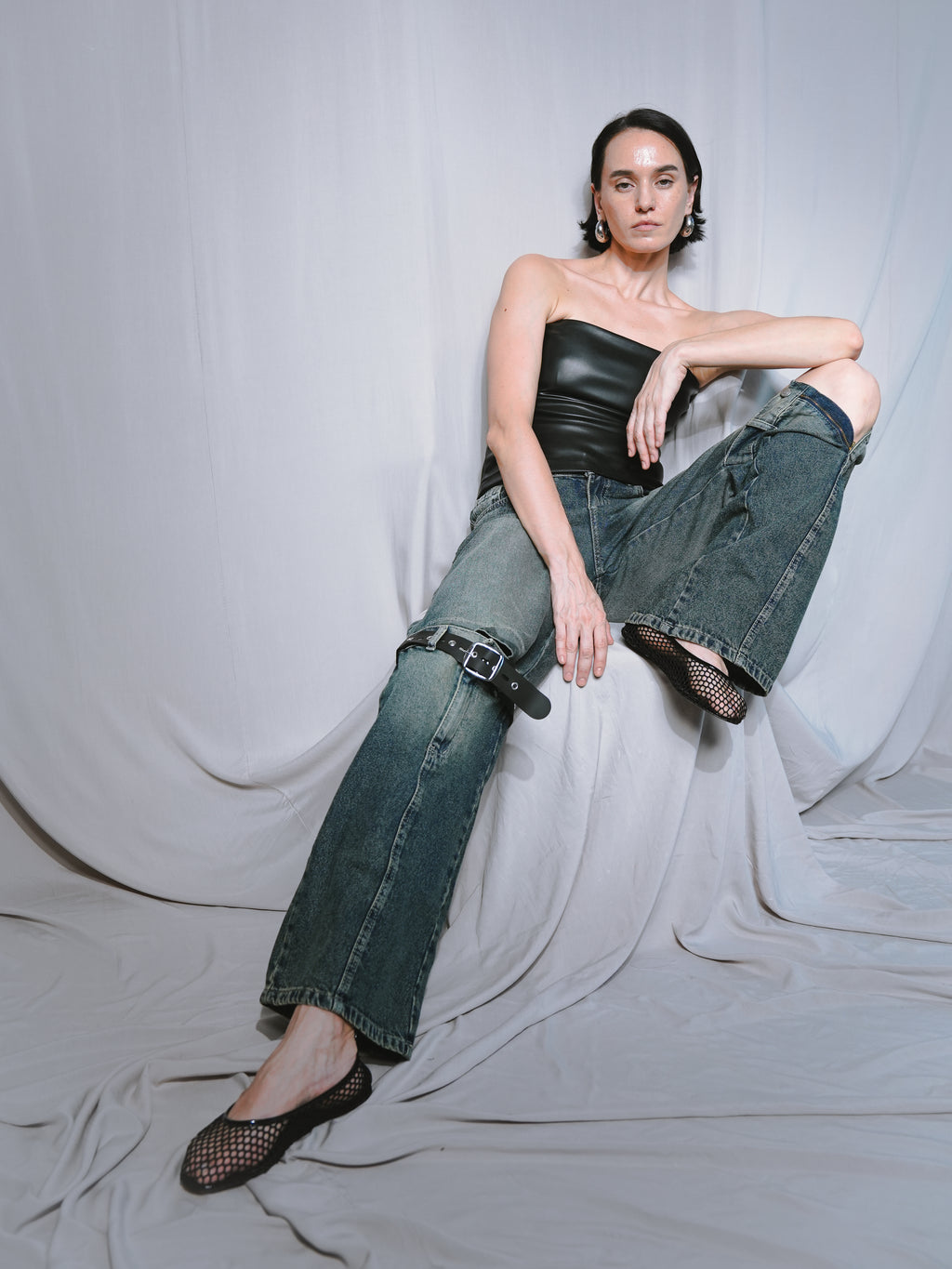 BELT-KNEE DENIM