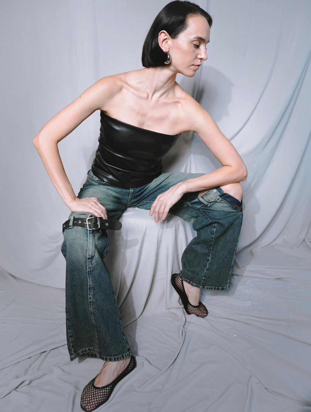 BELT-KNEE DENIM