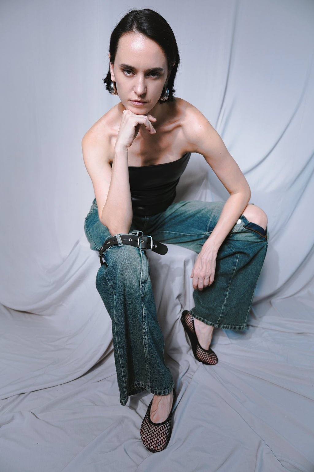 BELT-KNEE DENIM