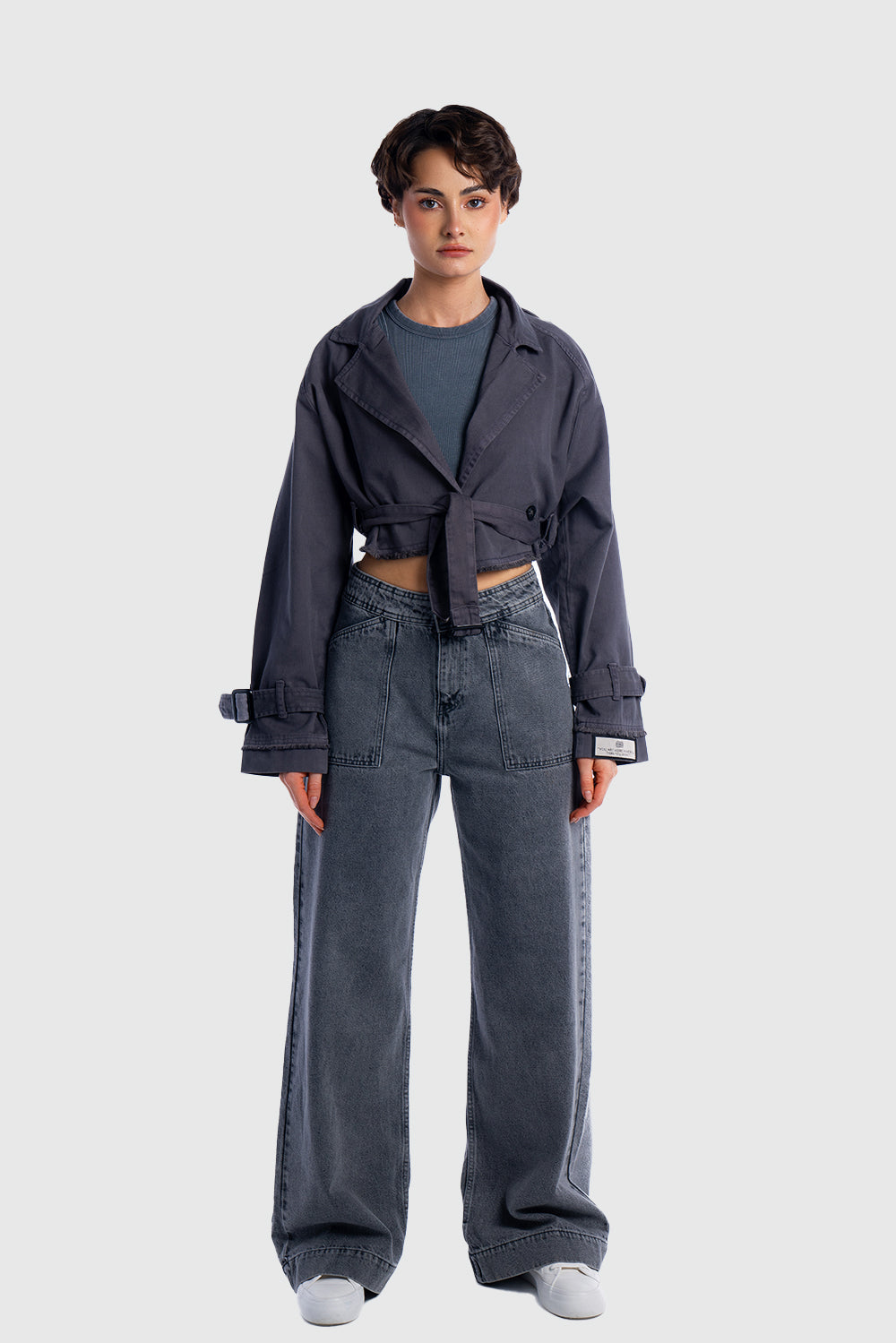 CROPPED TRENCH COAT