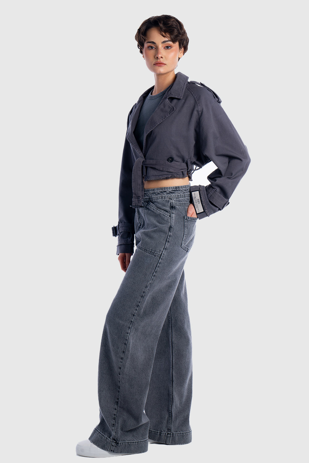 CROPPED TRENCH COAT
