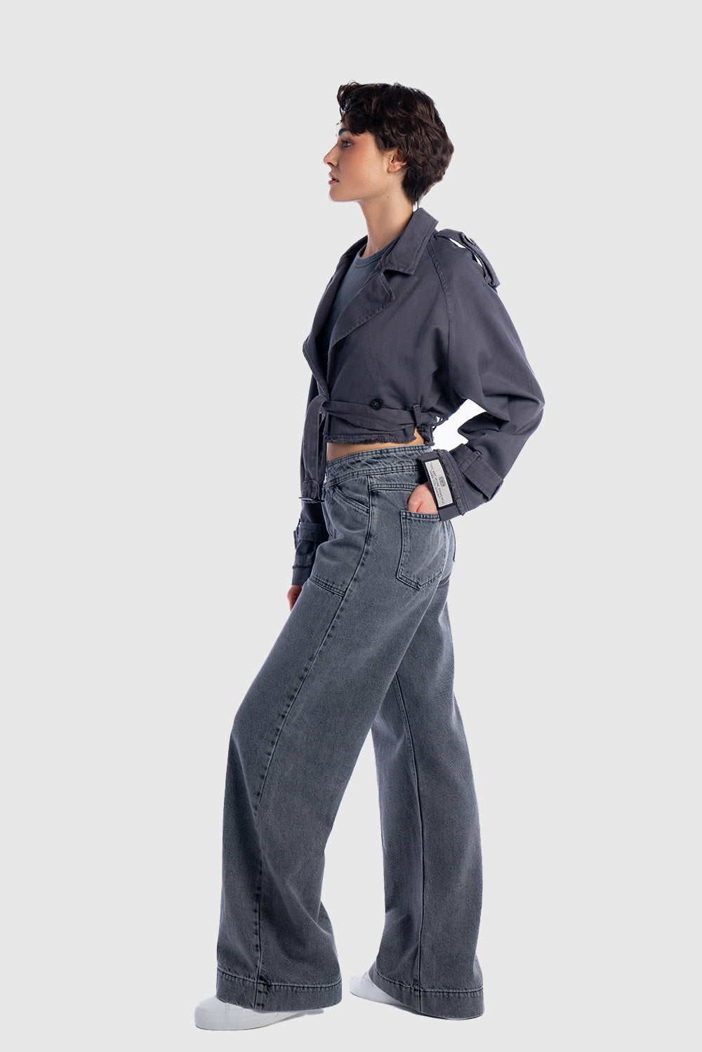 CROPPED TRENCH COAT