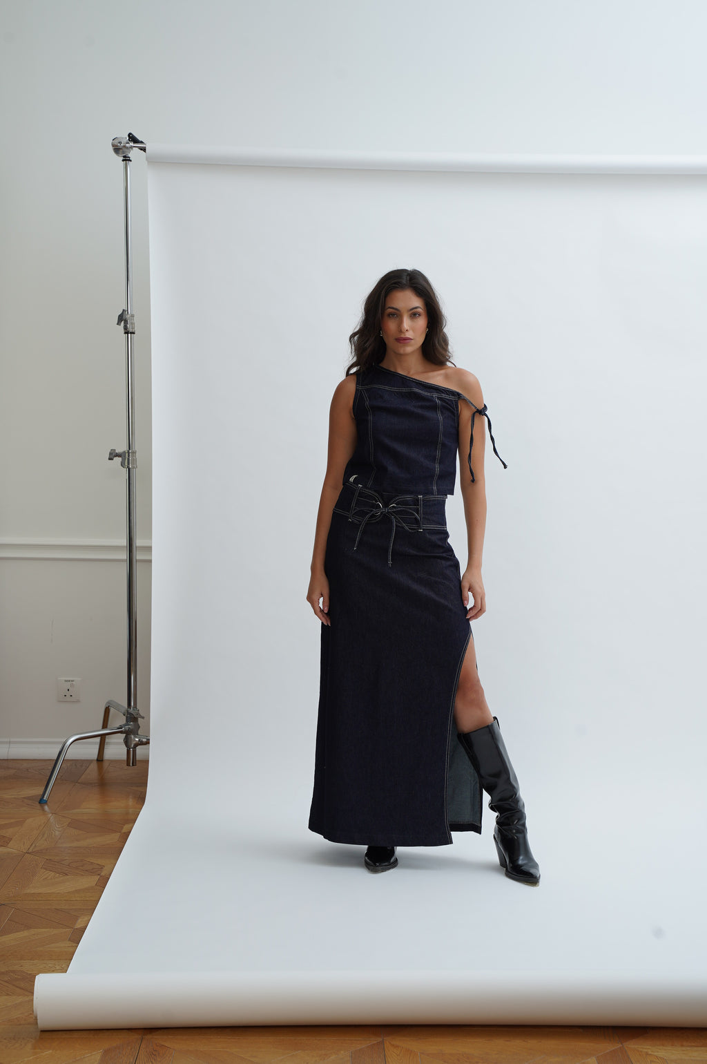 OFF & SLIT DENIM SET