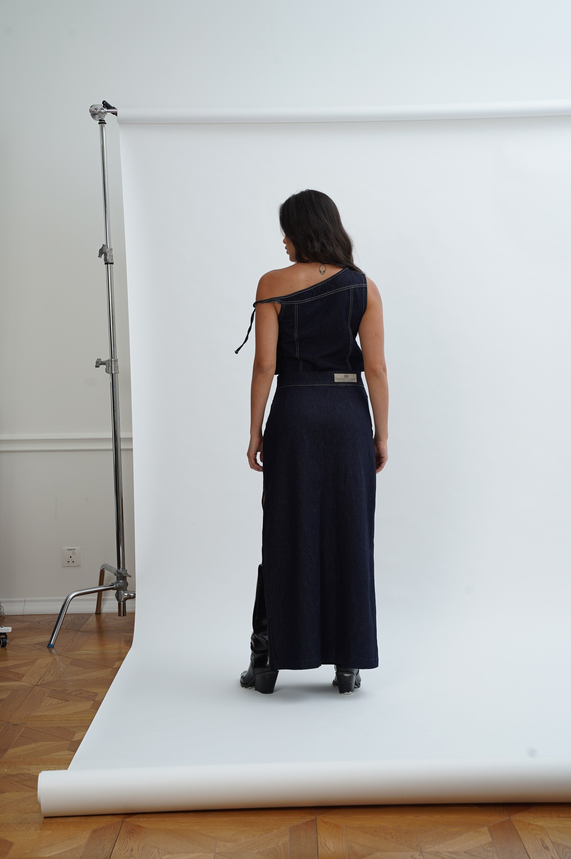 OFF & SLIT DENIM SET