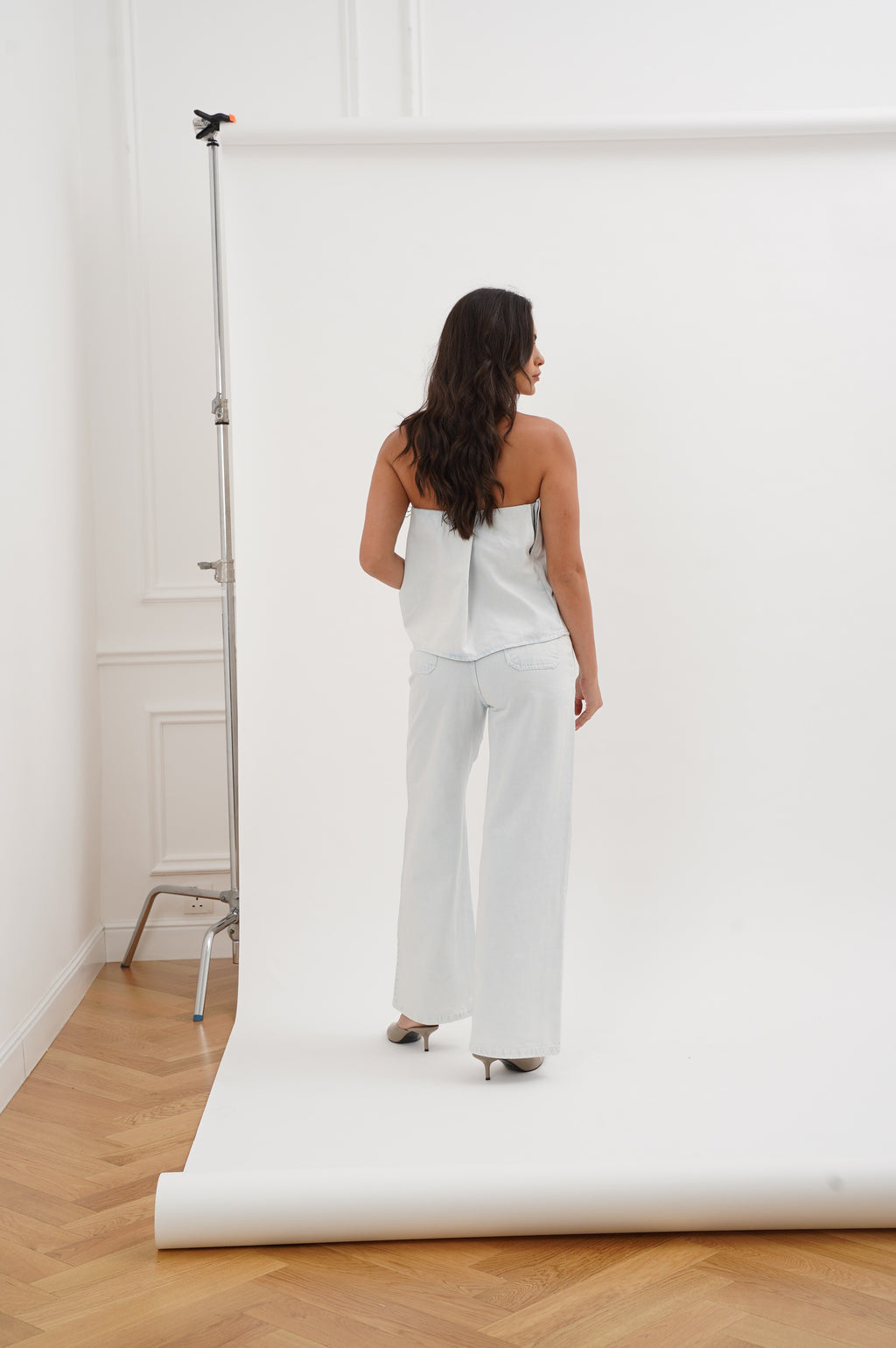 THE WHITE DENIM DUO SET