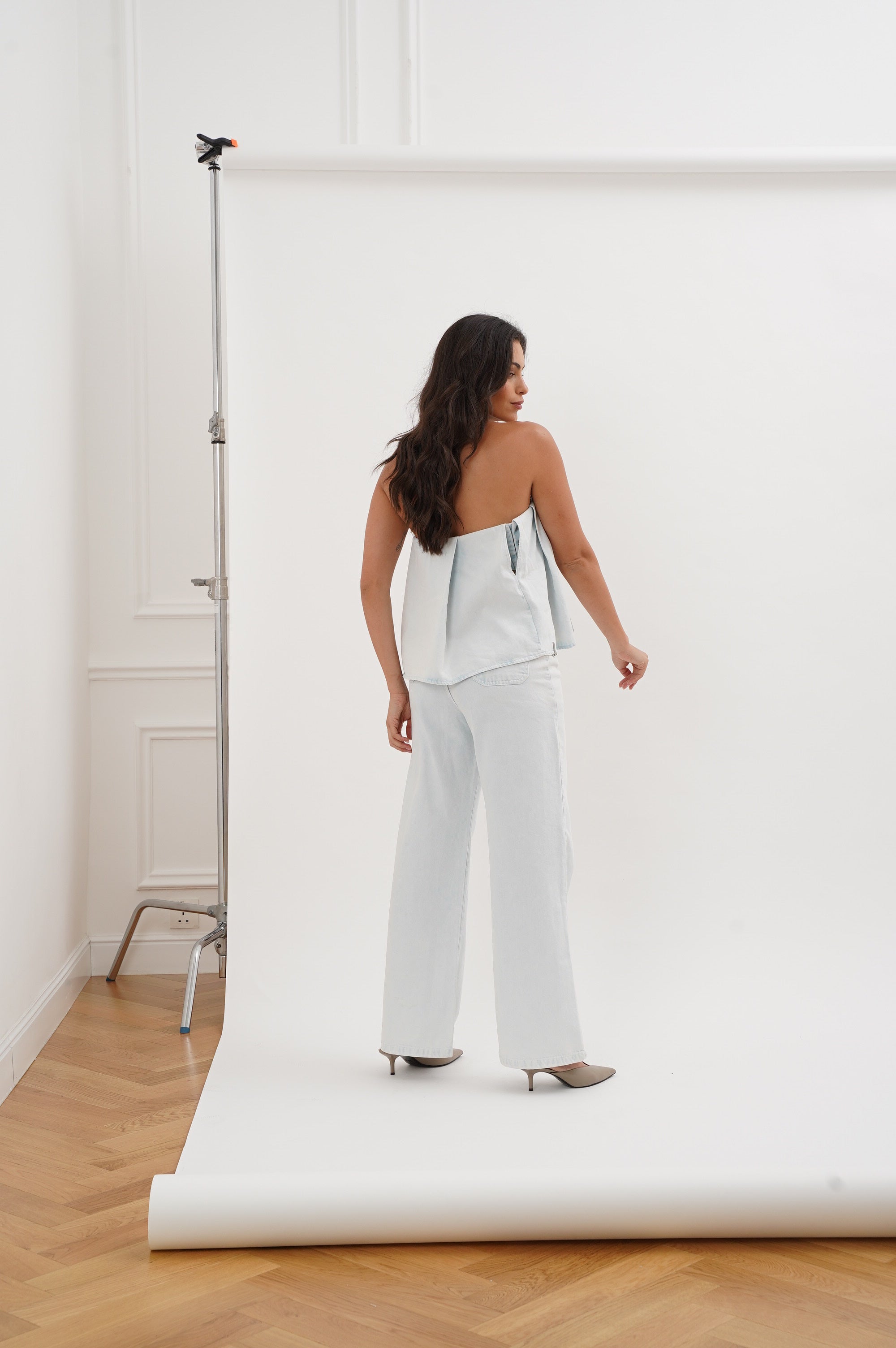 THE WHITE DENIM DUO SET