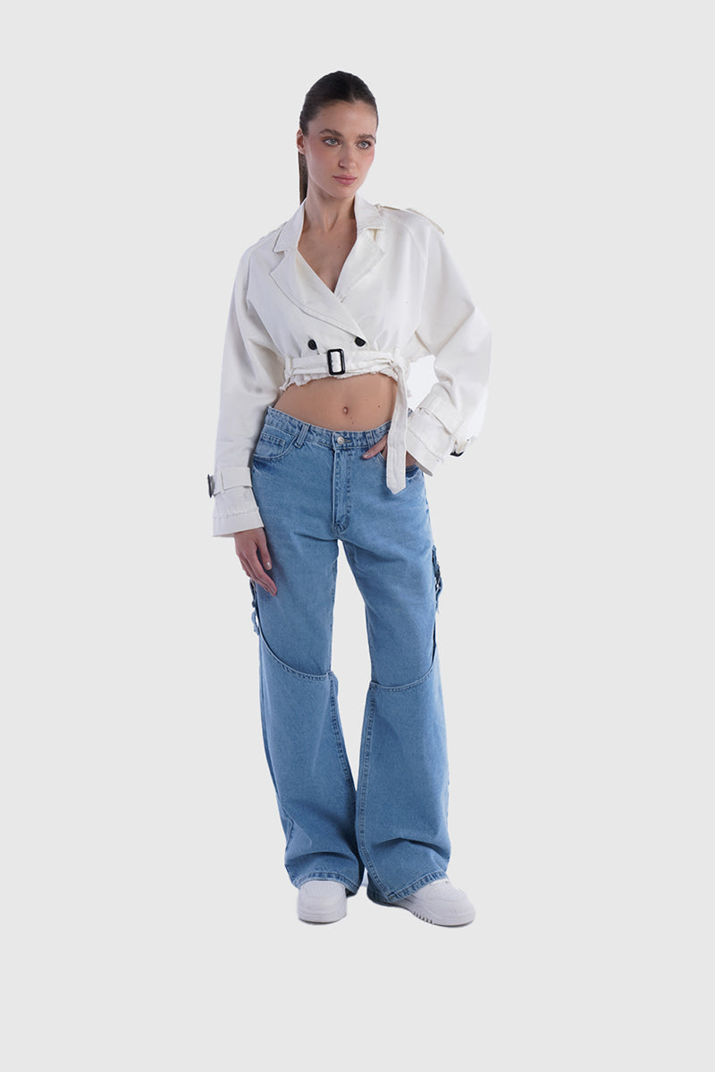 CROPPED TRENCH COAT