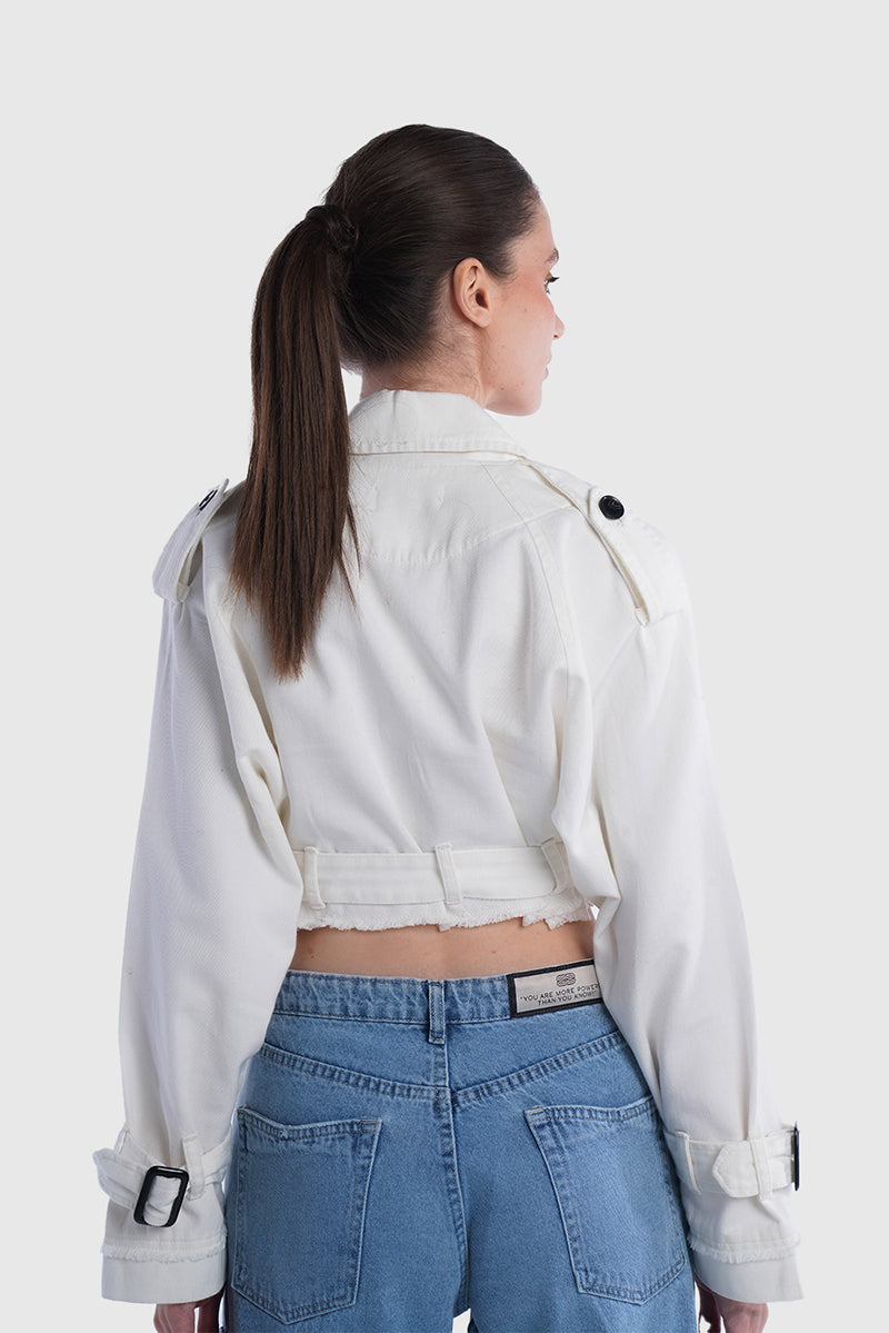 CROPPED TRENCH COAT
