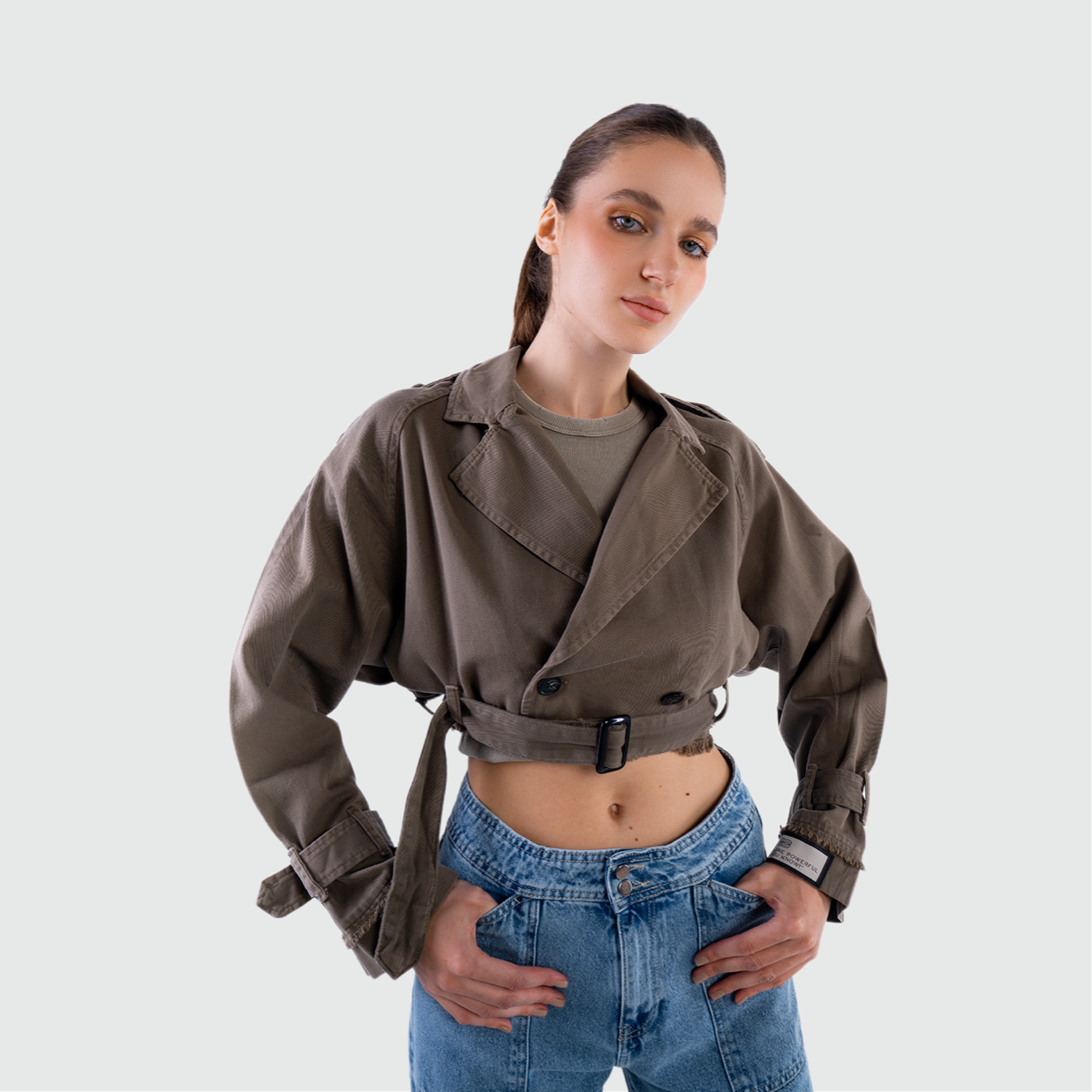 CROPPED TRENCH COAT