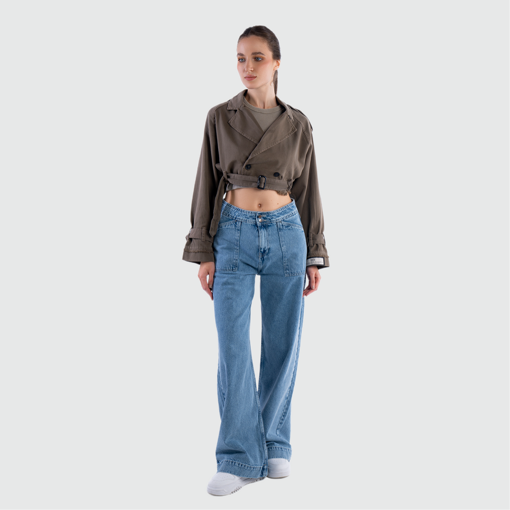 CROPPED TRENCH COAT